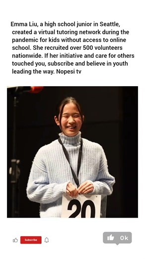 Emma Liu, a high school junior in Seattle, created a virtual tutoring network during the pandemic