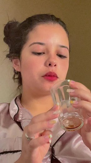 Stylish Pink Satin Pajama Look and Drink