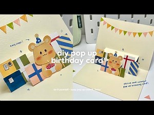 diy easy birthday pop up card 🖇🎂🍓 #temureview