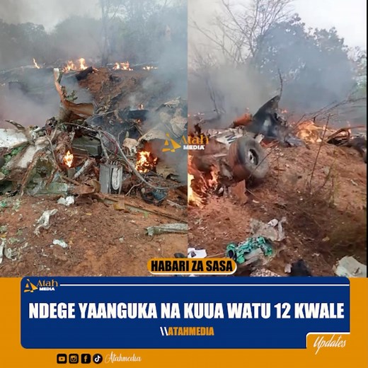 Ajali ya ndege yaua watu 12 Kwale mahali panaitwa Tsimba. Rest in peace. Follow Atah Media for more information. | Presenter Kai