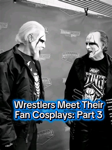 Wrestlers Meet Their Cosplays: Part 3 😎🤝 @dopplestinger @ᴛʜᴇ ᴛʀɪʙᴀʟ ʙᴀᴅᴅɪᴇ ☝🏼💁🏻‍♀️ @iamchriswain @Camel Clutch Cosplay @meanstreakmatt #wwe #aew #cosplay #meetandgreet #wrestlecon