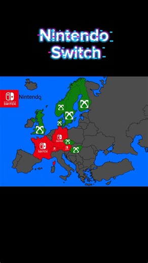 Which console is most popular in your country? #mapping #gaming #ps5 #xbox #nintendo #shorts