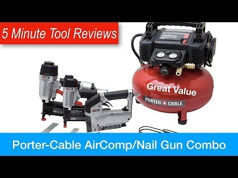 PORTER-CABLE 6 gallon Air Compressor and 3-Tool Combo Kit - Five Minute Tool Reviews