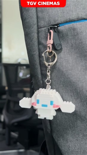 YOU HAVE TO GET THIS — the perfect little keyring for your bag or lanyard 💖 From Kuromi to Cinnamoroll, every piece is just too cute to resist 🥹💕 Available exclusively at all 40 TGV locations — get your Sanrio Nanoblock Keyring over the counter while stocks last 🍒 For more info 👉 bit.ly/TGV-SanrioNanoblock #TGVMerch | TGV Cinemas