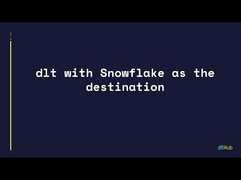 dlt with Snowflake + S3 staging