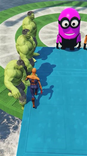 Spider-Man vs Hulk 🕷️🟢 Crazy Ragdoll Fight & Epic Fails 😂 قتال مجنون وفشل مضحك#gta #gta5 #spiderman