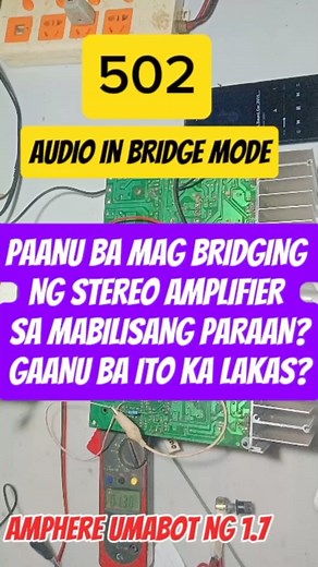 9.2K views · 178 reactions | 502 AMPLIFIER REPAIR TIPS AND TRICKS,PAANU MAG BRINGING NG STEREO AMPLIFIER #amplifierrepair #pcbrepair #deadamplifier #amplifiernopower #electronic #repair #free #training #fault #diagnosis #lessons #troubleshooting #troubleshooting #school #course | Jose Sammy Pedrano Tambiga | Facebook
