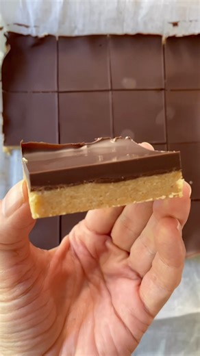 Always trending 👉 Chocolate Peanut Butter No Bake Bars! A favorite of ours and yours, there’s nothing like a healthy-ish bite of chocolate and peanut butter. Just 5 ingredients (substitute any nut or seed butter you like), no baking required, #glutenfree, vegan and paleo optional. And this super EASY recipe takes less than 15 minutes to make. Recipe link in comments. | Healthy Gluten-Free Family