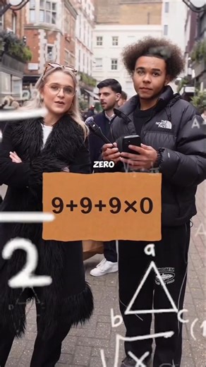 Can you figure out this maths problem? It’s not 0! #streetinterview #brainteaser #maths
