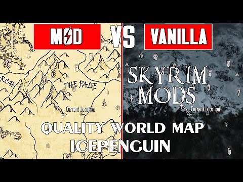 Skyrim Special Edition Mods - A Quality World Map by IcePenguin
