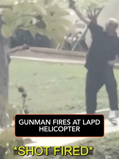 The Los Angeles Police Department has released video of an officer-involved shooting where the suspect fired rounds at a police helicopter.