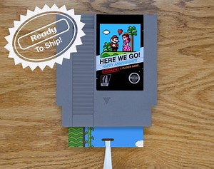 Super Mario 2 Anniversary Card | Real Game Cart - Etsy