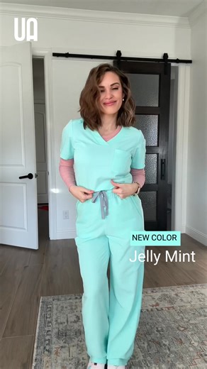 Fresh color. Fresh feel. 💭 Jelly Mint brings a cool, clean look to our sustainable, anti-microbial, stretch-infused ReSurge collection. | Uniform Advantage