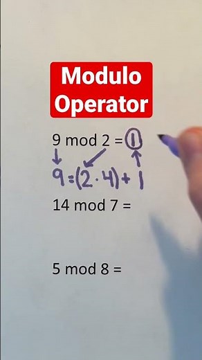 Modulo Operator Examples #Shorts #math #maths #mathematics #computerscience