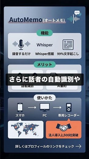 【1分でわかる】AutoMemo（オートメモ）の特徴と使い方 #Shorts
