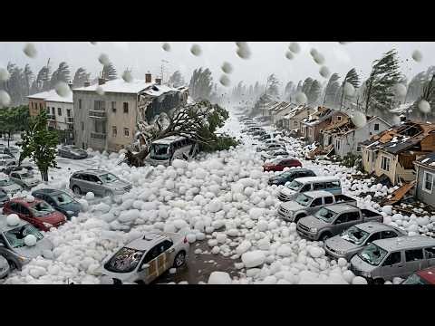 Texas Destroyed Today! Mass Hail Storm Damaging Homes, Cars in Dublin, San Antonio