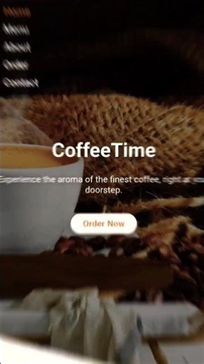 Responsive Coffee Shop Landing Page in HTML CSS JS