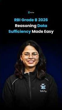 RBI Grade B 2026 Reasoning Data Sufficiency Made Easy