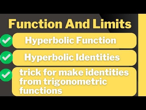 Hyperbolic Functions and Identities | Easy Tricks Using Trigonometric Functions