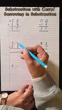 Substraction with Carry / Borrowing in Substraction / 2nd Class Maths/ 2nd Grade Maths