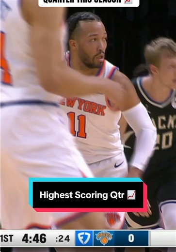 Highest scoring quarter of the season 3rd highest of his career! 👏 #NBA #basketball #JalenBrunson #Knicks
