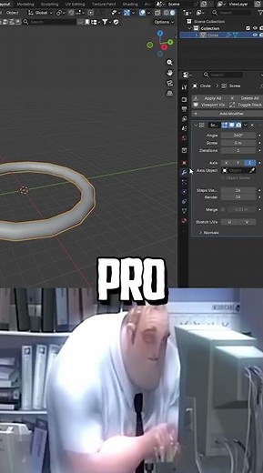 Noob vs Pro: Mola com Screw Modifier! #blendertutorial