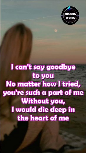 I Can't Say Goodbye To You by Helen Reddy #shorts #HelenReddy #ICantSayGoodbyeToYou