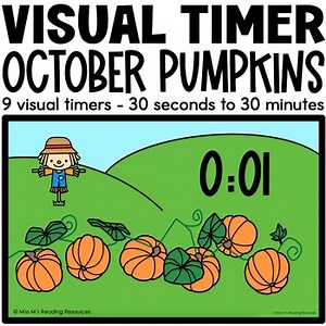 Classroom Management Visual Timers OCTOBER | Time Management Digital Resource
