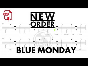 New Order - Blue Monday (🔴Drum Notation | PDF) ‪@chamisdrums‬ #drumtabs
