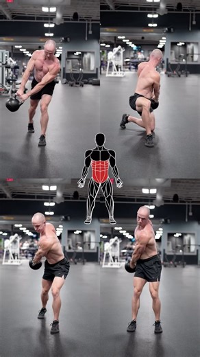 Alex Lueth | #1 Natural Online Coach on Instagram: "Kettlebell core rotation! Rotation is a fundamental, often neglected movement pattern. It’s part of our everyday activities. It’s also essential to many sports like: football 🏈, baseball ⚾, golf 🏌️, hockey 🏑, tennis 🎾, etc. Here are some kettlebell rotation exercises you can add to your routine. 1) Split stance kettlebell rotation 2) Half kneeling kettlebell rotational lift 3) Spilt stance rotational kettlebell l
