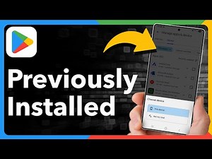 How To See Previously Installed Apps In Google Play