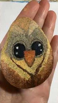 Rock Painting - Cute owl