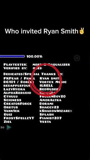 Who invited Ryan Smith #geometrydash #gd