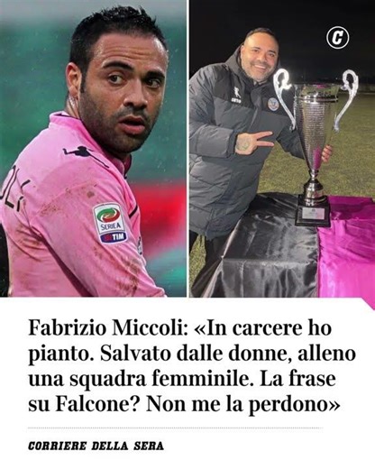 Fabrizio Miccoli: «In carcere ho pianto. La frase su Falcone non me la perdono» #shorts #news
