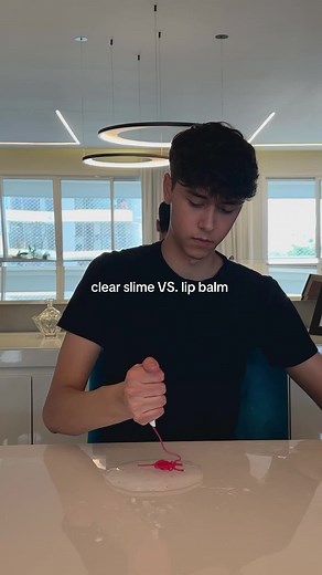 Clear Slime vs Lip Balm ASMR Experience