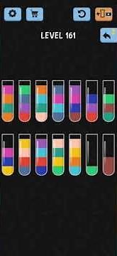 Water Color Sort Level 161 Walkthrough Solution iOS/Android