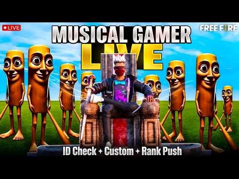 PRO ID Checking +😎 VIP Custom + 4 VS 4 CUSTOM💛Musical Army Aao! 🔥#freefiremax