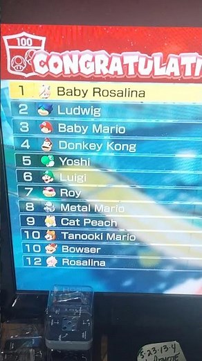 Baby Rosalina 🐥🍼 is in 1st Place, while Adult Rosalina is in 12th Place #mariokart8