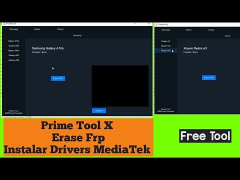 Prime Tool X, Erase Frp, Instalar Drivers MediaTek