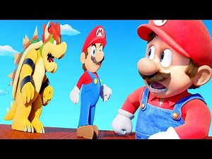 Super Mario become...FLAT...and he has to fight Pacman and Bowser