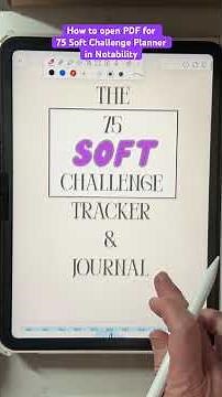 How to Open PDF 75 Soft Challenge Tracker Planner in Notability #notability #digitalplanner #school
