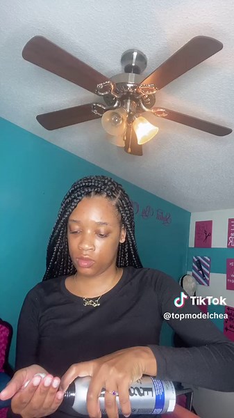 Box braids on myself 😍 #fyp #boxbraidstyles #boxbraids #foryoupage