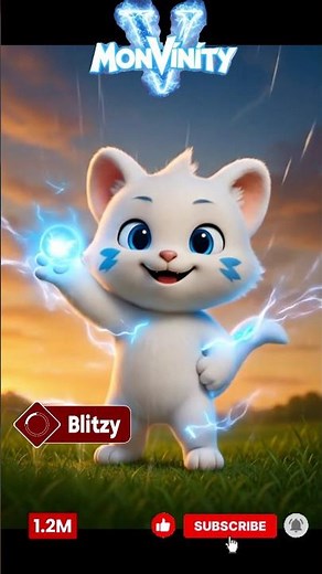 Blitzy, the Electric Cat in an Evolving Monster World Monviinity