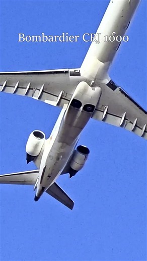 Bombardier CRJ1000 Flying Overhead Up Close #bombardier #crj # #airplane #aviation #planespotting