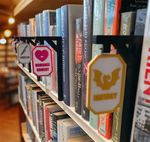 Bookshelf Genre Divider Signs - Customisable Library Organisers - Book Nook Hanging Posts - Booktok Gift - Etsy