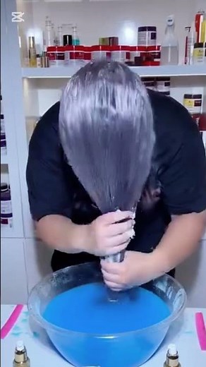 blue hair dye tutorial step by step process😀#hair #diyhairstyle #hairdyeing#colorfulhair#colorshade