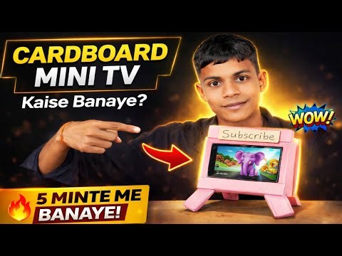 Cardboard Se Mini TV Kaise Banaye | DIY Mini Television at Home | Easy Cardboard Craft Idea