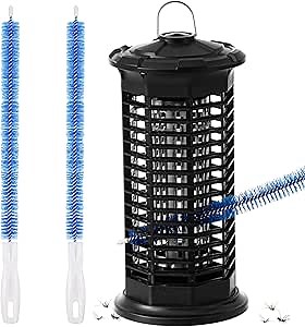 Sliner 2 Pcs Bug Zapper Cleaning Brush Mosquito Zapper Bendable Cleaning Duster Plastic Dust Cleaner Microfiber Brush Reusable for Indoor Outdoor Electric Bug Zapper (Bug Zapper Not Included)