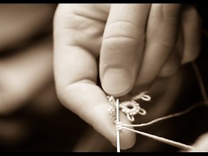 Needle Tatting - Closing (cl) a Ring (R.) in Needle Tatting by RustiKate