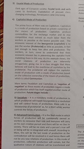 What is a capitalist mode of production according to Marx? #economichistory